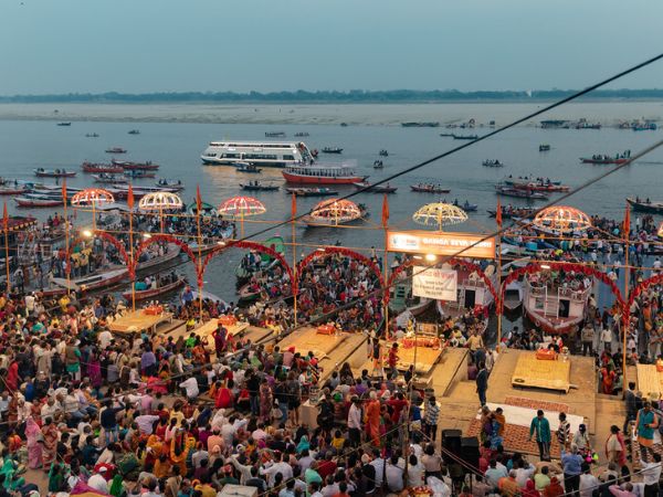 Evening Ganga Aarti and musical boat ride